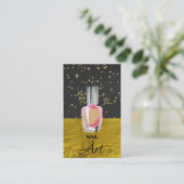 *~* Gouden Glitter Nail Art Polish Gold Folie Visitekaartje (Staand voorkant)