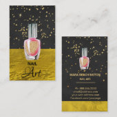 *~* Gouden Glitter Nail Art Polish Gold Folie Visitekaartje (Voorkant / Achterkant)