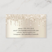 Gouden Glitter Nail Manicure Visitekaartje (Achterkant)