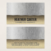 Gouden glitter | Natuurlijke lijnpatroon Visitekaartje (Voorkant /achterkant)