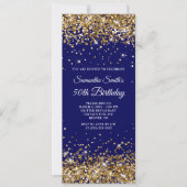 Gouden Glitter Navy 50e Verjaardag Kaart (Voorkant)