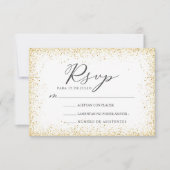 Gouden Glitter Nuestra Boda Spaanse Bruiloft RSVP Kaart (Voorkant)