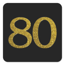 Gouden Glitter nummer 80 Brede lettertype