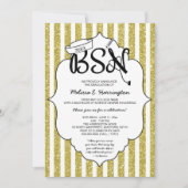 Gouden Glitter Nurse BSN pinning ceremonie Kaart (Voorkant)