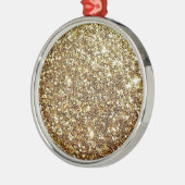 Gouden Glitter om te Customizen Metalen Ornament (Links)