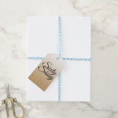 Gouden Glitter Ombre 60 en Sassy 60e Verjaardag Cadeaulabel (Met Touw)