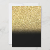 Gouden glitter ombré zonnebloemen kaart (Achterkant)