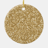 Gouden Glitter Omtrek Kerstboom Keramisch Ornament (Achterkant)