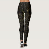 Gouden glitter op zwarte achtergrond leggings (Achterkant)