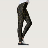 Gouden glitter op zwarte achtergrond leggings (Rechts)