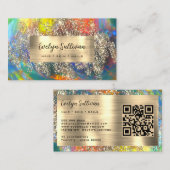 Gouden glitter opaal visitekaartje (Voorkant / Achterkant)