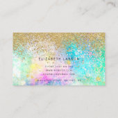 Gouden Glitter Opal Beauty Artist Haar Make-up Sal Visitekaartje (Achterkant)