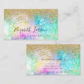 Gouden Glitter Opal Beauty Artist Haar Make-up Sal Visitekaartje (Voorkant / Achterkant)