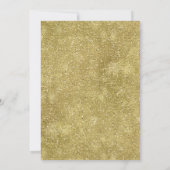 Gouden Glitter Paard Zadel omhoog Verjaardag uitno Kaart (Achterkant)