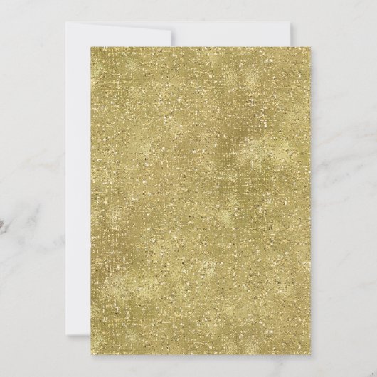 Gouden Glitter Paard Zadel omhoog Verjaardag uitno Kaart (Achterkant)