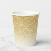 Gouden Glitter Papieren Bekers (Achterkant)