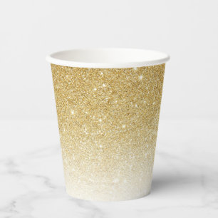 Gouden Glitter Papieren Bekers