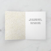 Gouden Glitter Patroon Gelukkige Moederdag 3 Foto Kaart (Binnen)