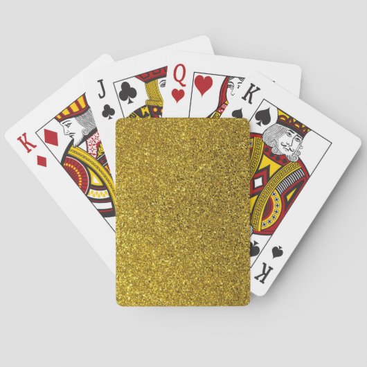 Gouden Glitter Patroon Pokerkaarten (Achterkant)