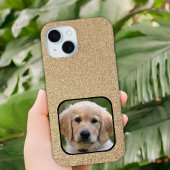 Gouden Glitter Pet Dog Foto Case-Mate iPhone Case