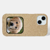 Gouden Glitter Pet Dog Foto Case-Mate iPhone Case (Achterkant (horizontaal))