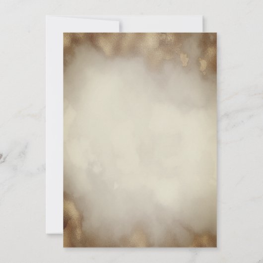 Gouden Glitter Pet, Wijn, Glas, Zonnebloemen Goude Kaart (Achterkant)