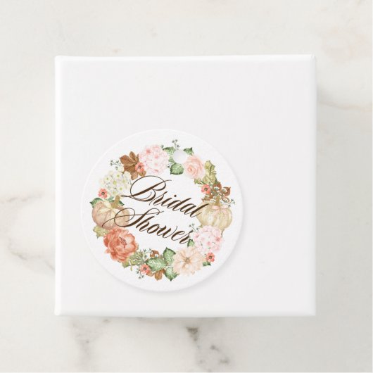 Gouden Glitter Pompoen Krans Bruiloft Bridal Showe Bedankjes Labels (In situ)