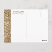 Gouden Glitter Pompoenen en Groen Dank U Briefkaart (Achterkant)