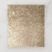 Gouden Glitter Pompoenen Herfst Bruiloft Plaatskaartje (Binnenkant ongevouwen)