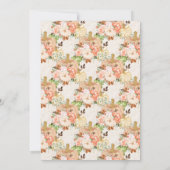 Gouden Glitter Pompoenen Krans Herfst Bruids Lunch Kaart (Achterkant)