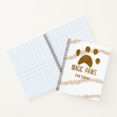 Gouden glitter poten huisdier salon voeg naam e-ma notitieboek (Binnen)