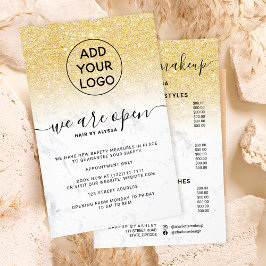 gouden glitter prijzen logo chic marmer We zijn op Flyer