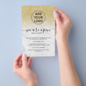 gouden glitter prijzen logo chic marmer We zijn op Flyer (Hand)