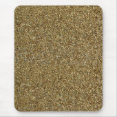 Gouden Glitter Print Metallic Muismat (Voorkant)