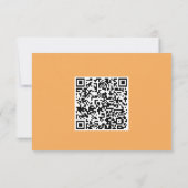 Gouden Glitter QR Code Huwelijks RSVP Kaart (Achterkant)