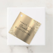 Gouden Glitter Quinceanera Sla de datum op Bedankjes Labels (In situ)