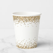 Gouden Glitter Rand Namen Intiem Feest Papier C Papieren Bekers (Achterkant)