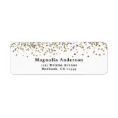 Gouden Glitter Retouradres Label (Voorkant)