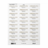 Gouden Glitter Retouradres Label (Full Sheet)