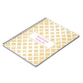 Gouden Glitter Rhomboid Notitieboek (Linkerzijde)