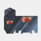 Gouden Glitter rode ballonnen dank u Bedankdoosjes (Uitgevouwen)