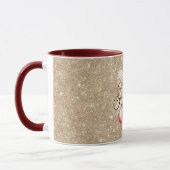 Gouden Glitter Rode Kersen Mok (Links)
