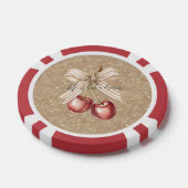 Gouden Glitter Rode Kersen Poker Chips (Enkel)