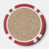 Gouden Glitter Rode Kersen Poker Chips (Achterkant)