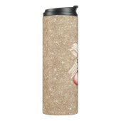 Gouden Glitter Rode Kersen Thermosbeker (Gedraaid links)