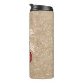 Gouden Glitter Rode Kersen Thermosbeker (Geroteerd rechts)