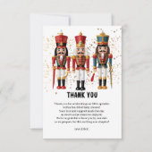 Gouden Glitter Rood & Blauw Notenkraker Baby showe Bedankkaart (Voorkant)