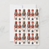 Gouden Glitter Rood & Blauw Notenkraker Baby showe Bedankkaart (Achterkant)