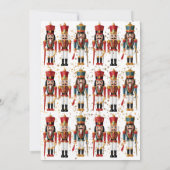 Gouden Glitter Rood & Blauw Notenkraker Baby showe Kaart (Achterkant)