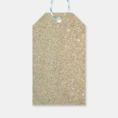 Gouden Glitter Roze Bloem Bruiloft Dank Je Cadeaulabel (Achterkant)